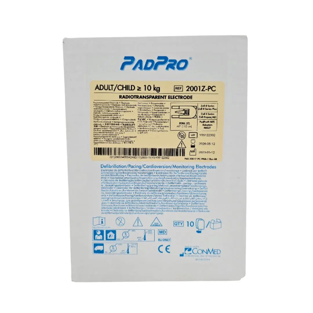ConMed 2001Z-PC PadPro Radiotransparent Electrode Adult/Child w ...