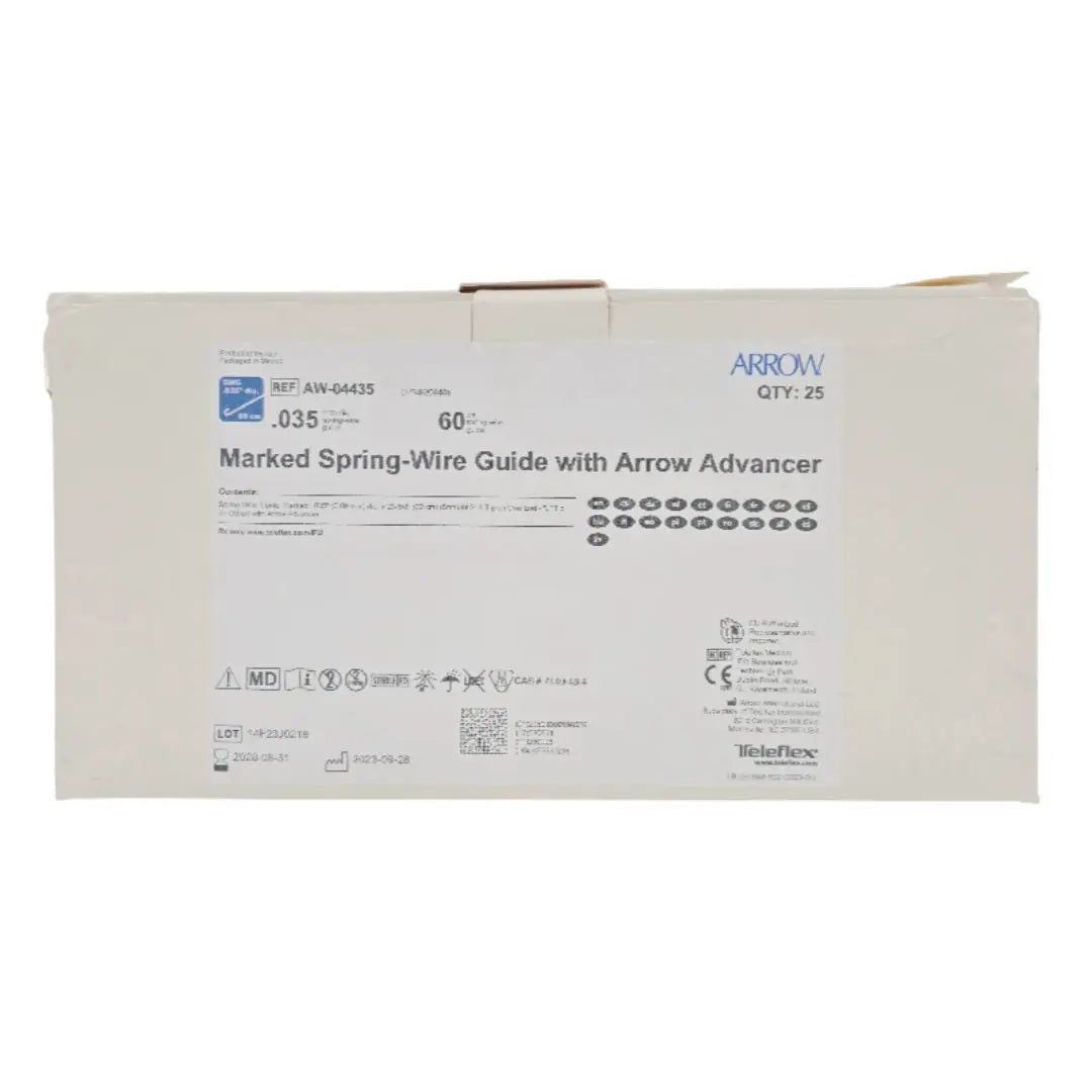 Arrow AW-04435 Marked Spring-Wire Guide w/ Arrow Advancer .035" x 60cm BX/25 Arrow