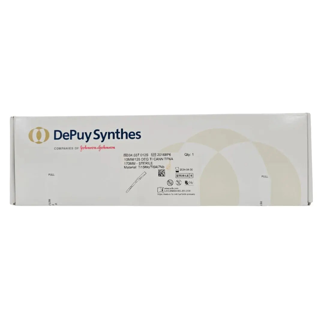 DePuy Synthes 04.037.012S Cannulated Short Nail 10mm x 170mm 125° Femoral Neck Angle for TFNA System 1/EA DePuy Synthes