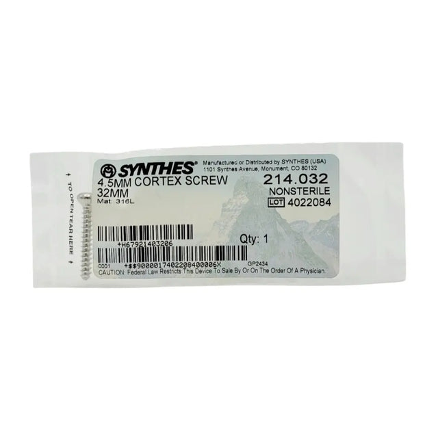 Synthes 214.032 4.5mm Cortex Screw 32mm Synthes