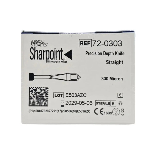 Surgical Specialties 72-0303 Sharpoint Precision Depth Knife Straight 300 Micron BX/6 Surgical Specialties
