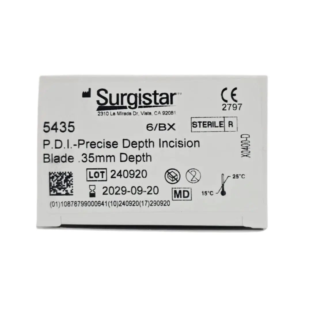 Ambler Surgical 5435 Surgistar Precision Depth Incision Blade .35mm Depth BX/6 Ambler Surgical