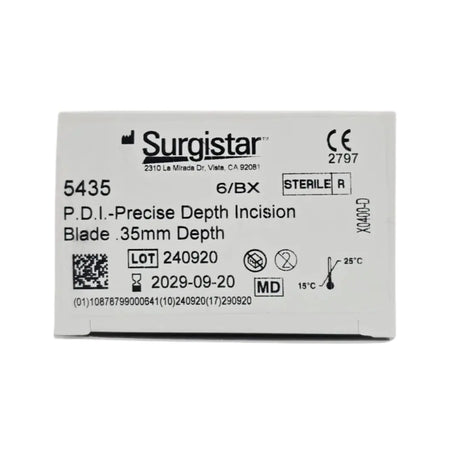 Ambler Surgical 5435 Surgistar Precision Depth Incision Blade .35mm Depth BX/6 Ambler Surgical