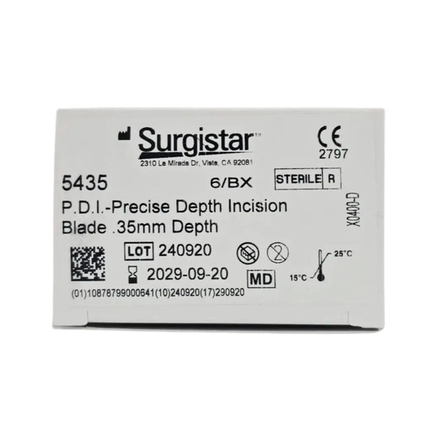 Ambler Surgical 5435 Surgistar Precision Depth Incision Blade .35mm Depth BX/6 Ambler Surgical