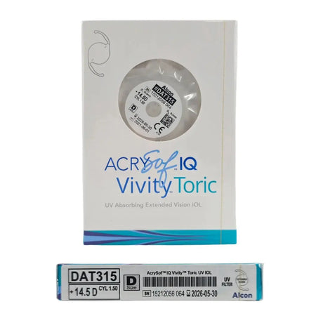 Alcon DAT315.145 AcrySof IQ Vivity Toric UV Absorbing Extended Vision IOL +14.5 D Size D 1/EA Alcon