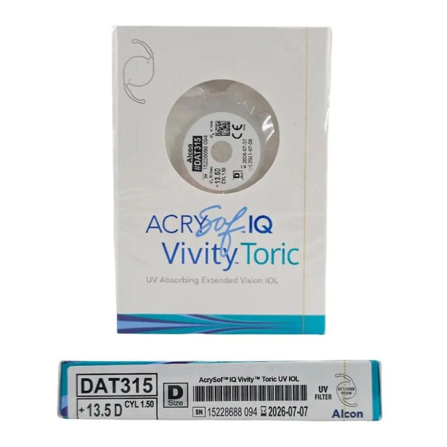 Alcon DAT315.135 AcrySof IQ Vivity Toric UV Absorbing Extended Vision IOL +13.5 D Size D 1/EA Alcon