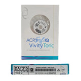 Alcon DAT315.100 AcrySof IQ Vivity Toric UV Absorbing Extended Vision IOL +10.0 D Size D 1/EA Alcon
