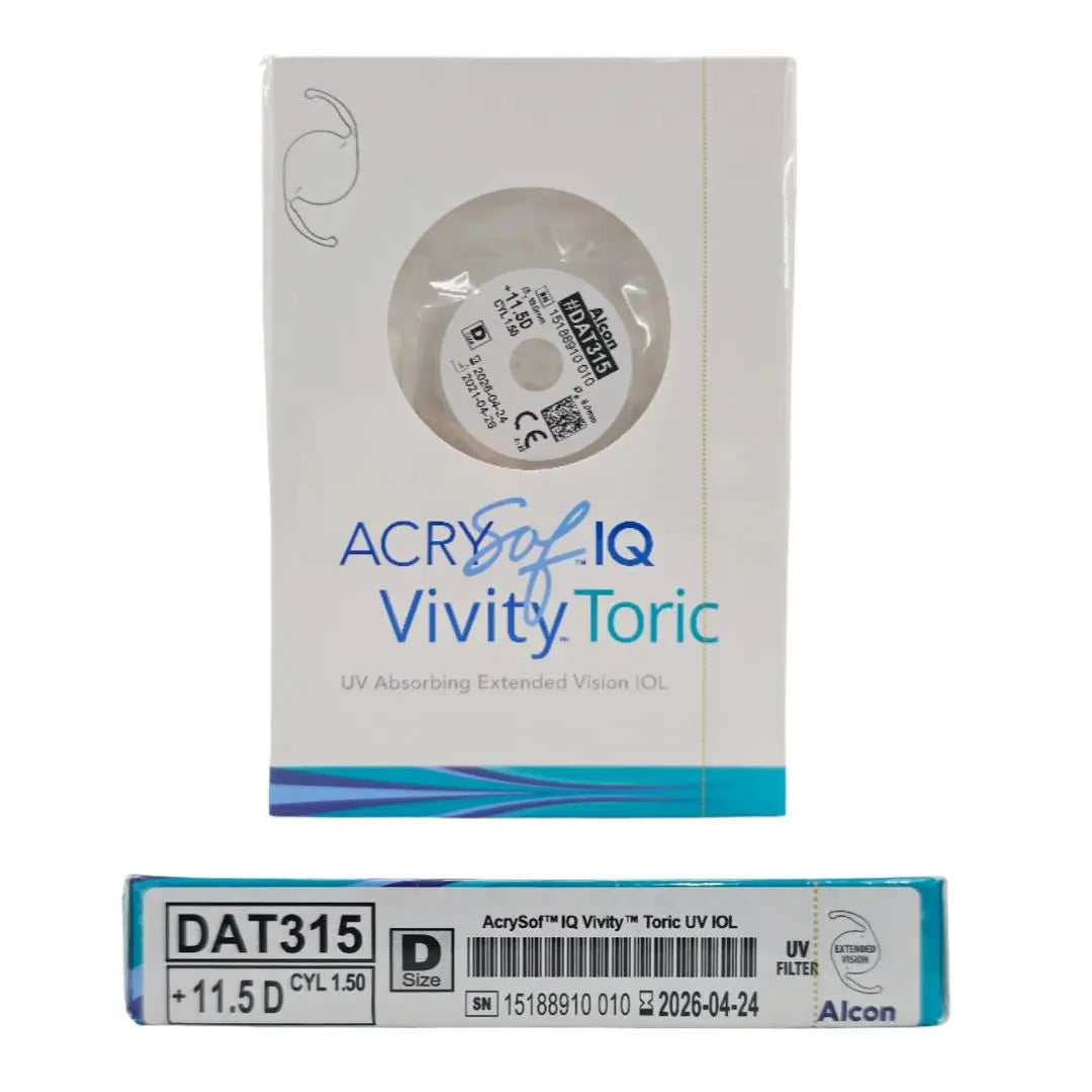 Alcon DAT315.115 AcrySof IQ Vivity Toric UV Absorbing Extended Vision IOL +11.5 D Size D 1/EA Alcon