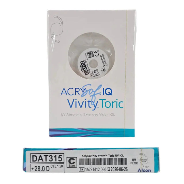 Alcon DAT315.280 AcrySof IQ Vivity Toric UV Absorbing Extended Vision IOL +28.0 D Size C 1/EA Alcon