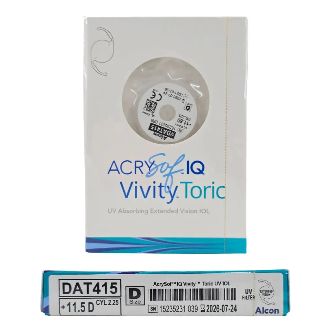Alcon DAT415.115 AcrySof IQ Vivity Toric UV Absorbing Extended Vision IOL +11.5 D Size D 1/EA Alcon