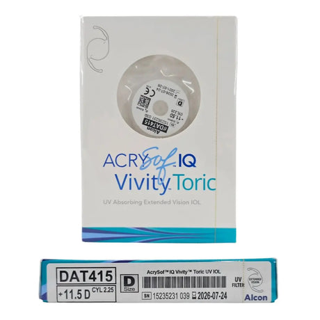 Alcon DAT415.115 AcrySof IQ Vivity Toric UV Absorbing Extended Vision IOL +11.5 D Size D 1/EA Alcon