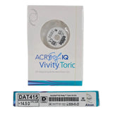 Alcon DAT415.145 AcrySof IQ Vivity Toric UV Absorbing Extended Vision IOL +14.5 D Size D 1/EA Alcon