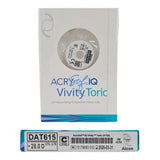 Alcon DAT615.280 AcrySof IQ Vivity Toric UV Absorbing Extended Vision IOL +28.0 D Size C 1/EA Alcon