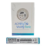 Alcon DAT615.200 AcrySof IQ Vivity Toric UV Absorbing Extended Vision IOL +20.0 D Size D 1/EA Alcon