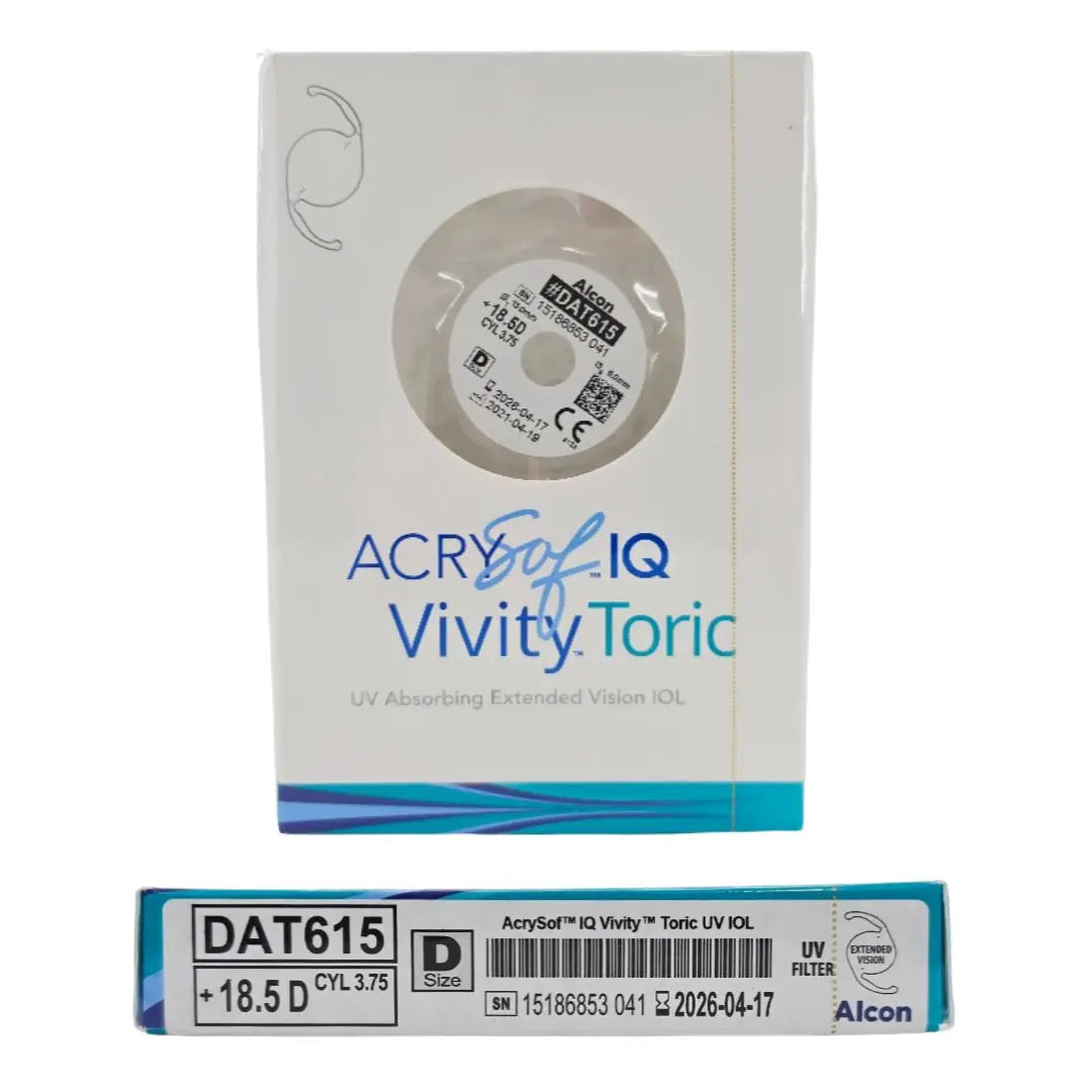 Alcon DAT615.185 AcrySof IQ Vivity Toric UV Absorbing Extended Vision IOL +18.5 D Size D 1/EA Alcon