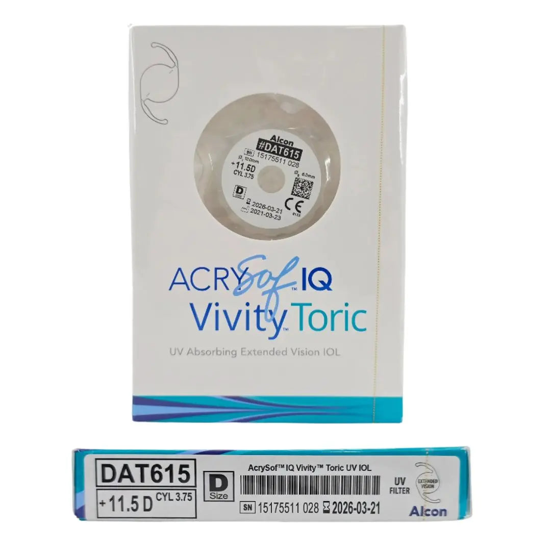 Alcon DAT615.115 AcrySof IQ Vivity Toric UV Absorbing Extended Vision IOL +11.5 D Size D 1/EA Alcon