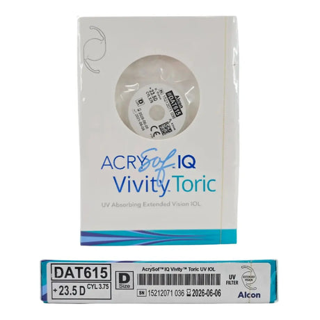 Alcon DAT615.235 AcrySof IQ Vivity Toric UV Absorbing Extended Vision IOL +23.5 D Size D 1/EA Alcon
