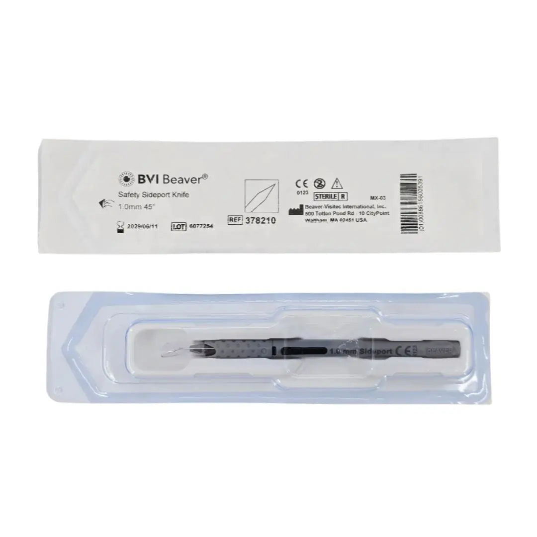 BVI Beaver 378210 Safety Sideport Knife 1.0mm Sideport Angled 45° 1/EA BVI