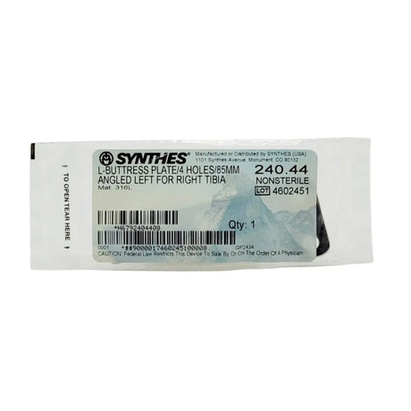 Synthes 240.44 L-Buttress Plate4 Holes 85mm Angled Left for Rigth Tibia Synthes