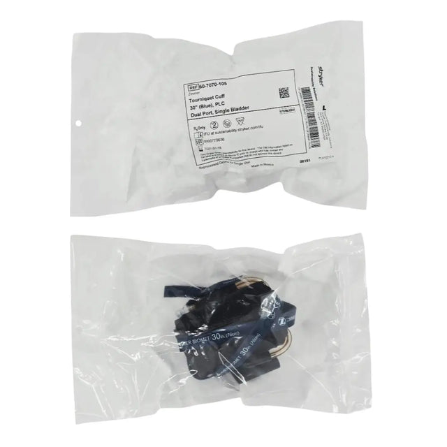 Stryker Sustainability 60-7070-105 Zimmer Reprocessed Tourniquet Cuff PLC Dual Port Single Bladder 30" (Blue) 1/EA Stryker Sustainability