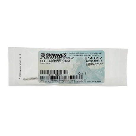 Synthes 214.852 4.5mm Cortex Screw Self-tapping 52mm Synthes