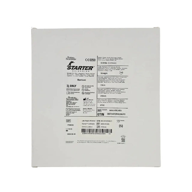 Boston Scientific M001491481 Starter Guidewire Bentson 0.035" x 260cm Straight 15cm Taper BX/5 Boston Scientific