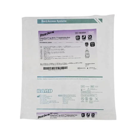 Bard 1808061 PowerPort iSP MRI Implantable Port w/ Attachable 8F Polyurethane Open-Ended Single-Lumen Venous Catheter Kit 1/EA Bard