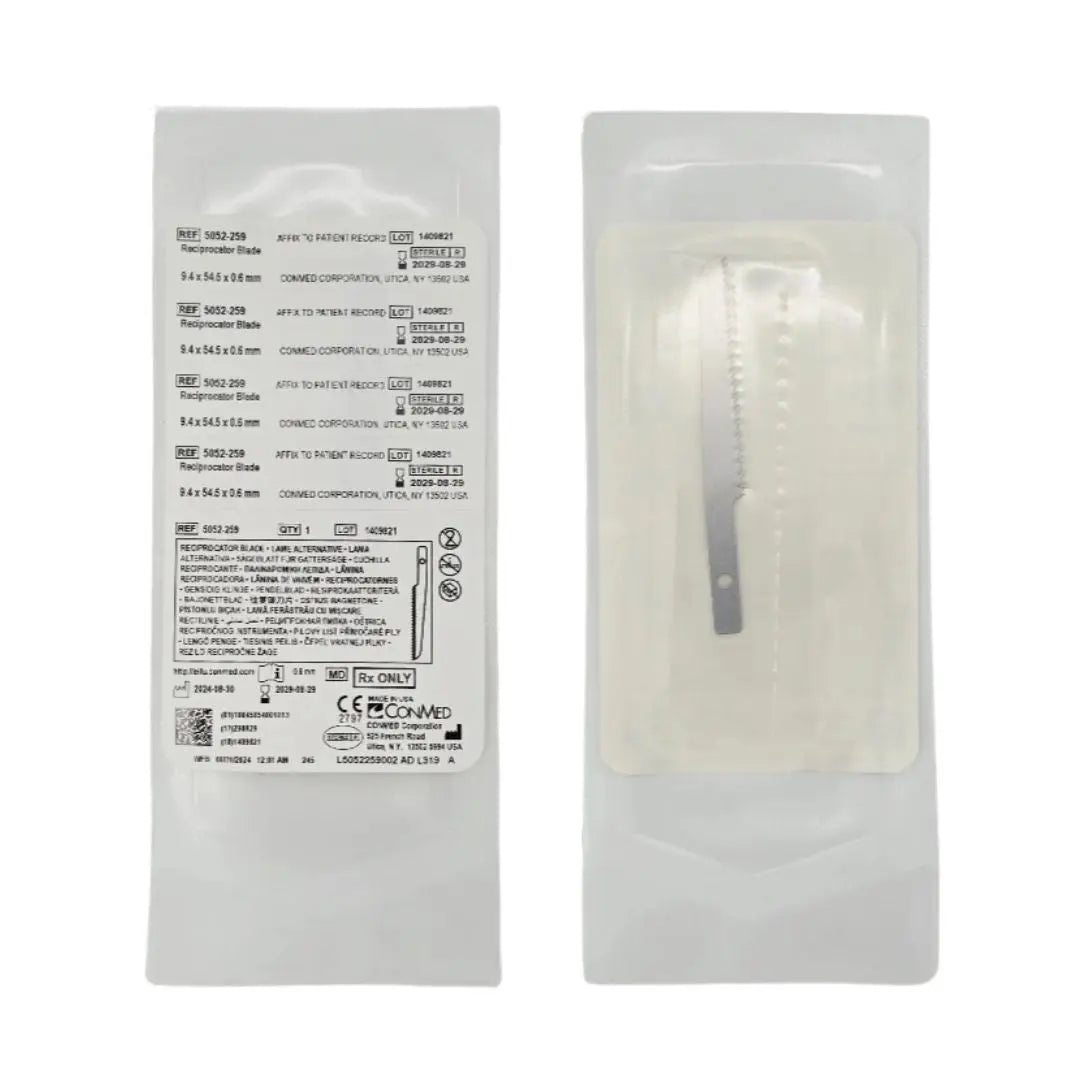 ConMed 5052-259 Reciprocator Blade 9.4mm x 54.5mm x 0.6mm 1/EA ConMed