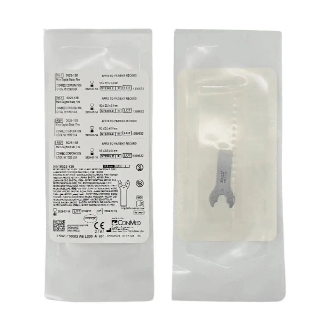 ConMed 5023-138 Micro Sagittal Blade Fine 9.5mm x 25.5mm x 0.4mm 1/EA ConMed