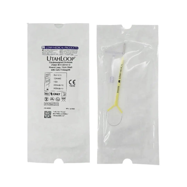 Utah Medical Products DLP-E11 UtahLoop Electrosurgical Electrode 25mm W x 22mm D Round Loop, 11cm Shaft w/ Safe-T-Gauge 1/EA Utah Medical Products