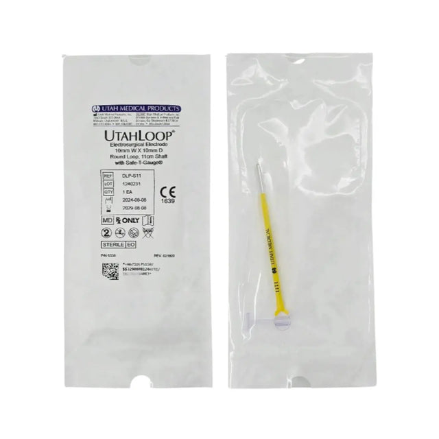 Utah Medical Products DLP-S11 Electrosurgical Electrode 10mm W x 10mm D Round Loop 11cm Shaft w/ Safe-T-Gauge 1/EA Utah Medical Products