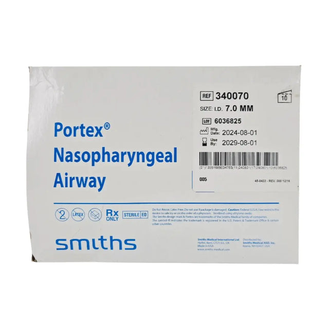 Smiths Medical 340070 Portex Nasopharyngeal Airway 7.0mm I.D. BX/10 Smiths Medical