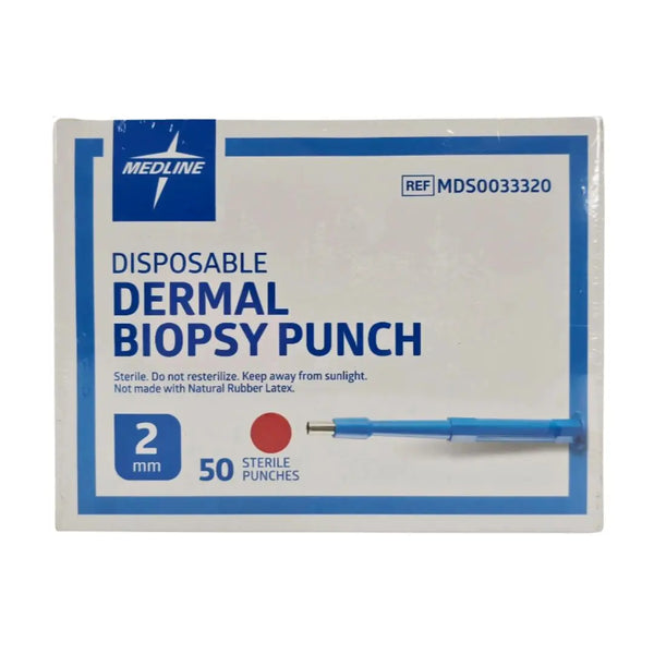 Medline MDS0033320 Disposable Dermal Biopsy Punch 2mm BX/50