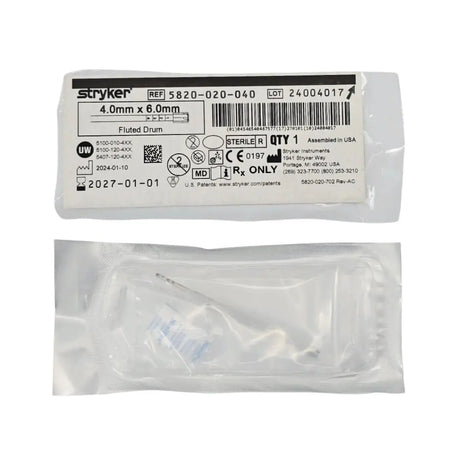 Stryker 5820-020-040 4.0mm x 6.0mm Fluted Drum Bur 1/EA Stryker