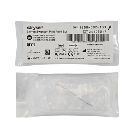 Stryker 1608-002-133 3.0mm Swanson Pilot Point Bur 1/EA Stryker