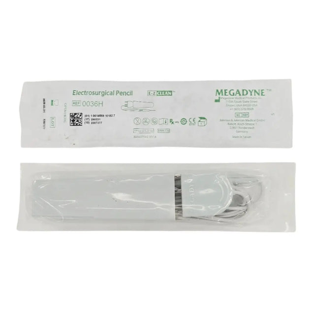 Megadyne 0036H Electrosurgical Pencil Rocker Switch E-Z Clean Coated Modified Blade Electrode w/ Holster 10' Cord 1/EA Megadyne