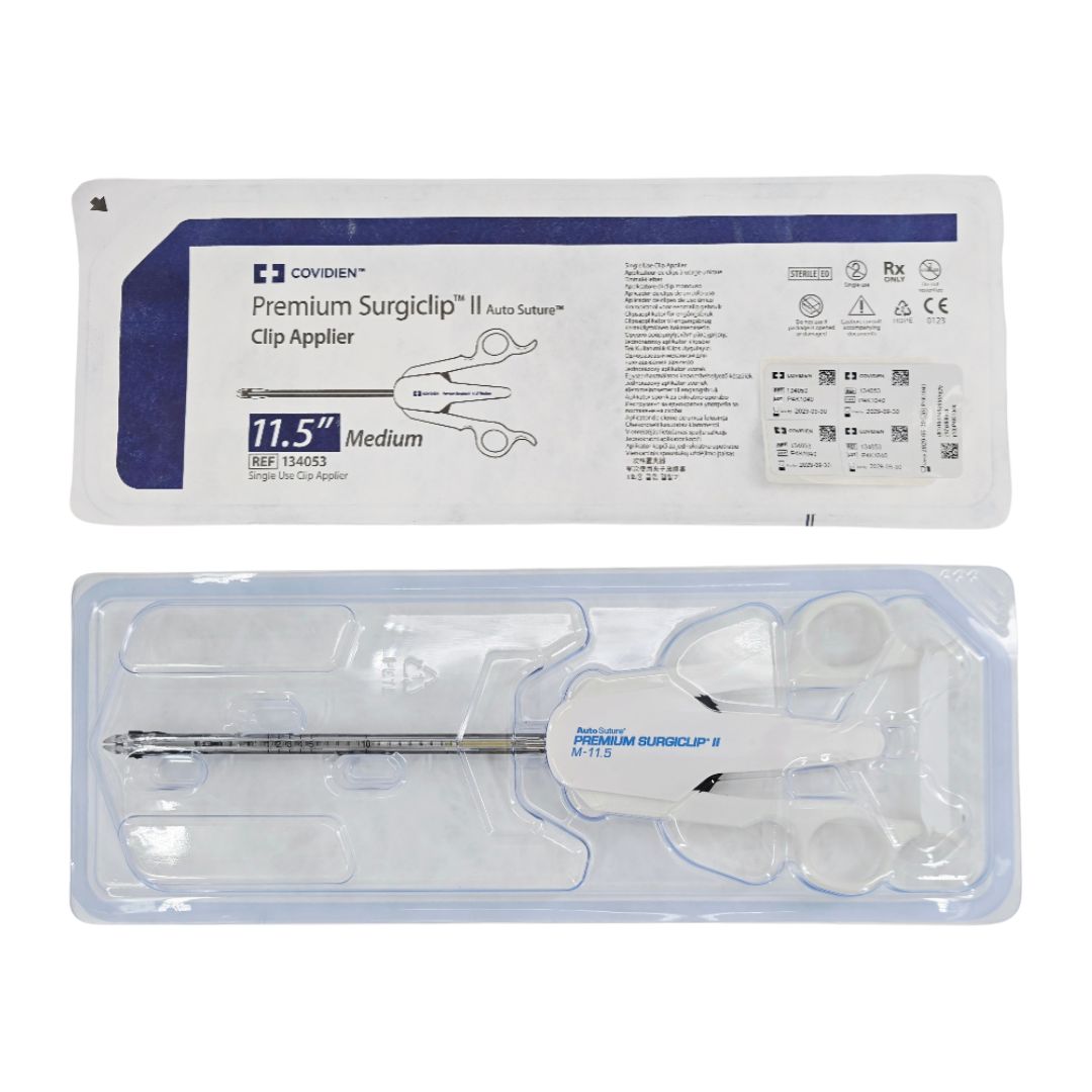 Covidien 134053 Premium Surgiclip II Auto Suture Clip Applier 11.5" Medium 1/EA