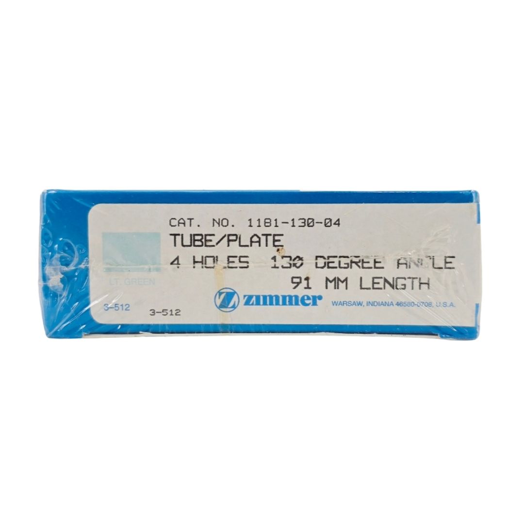 Zimmer Biomet 1181-130-04 Free-Lock Femoral Fixation System Compression Tube/Plate 130° 4 Holes 91mm Length BX/1