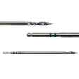 Three metallic arrows with visible branding on a white background
