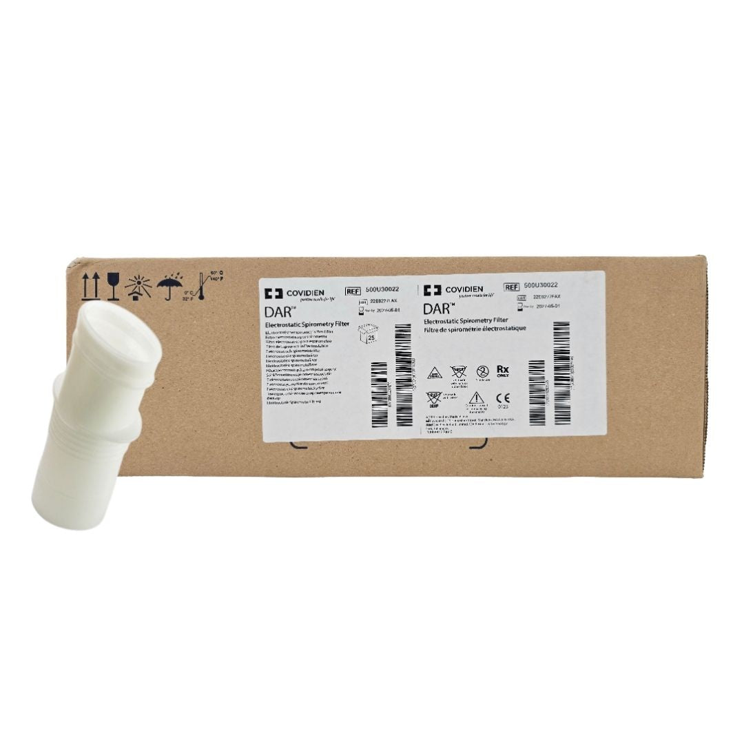 Covidien 500U30022 DAR Electrostatic Spirometry Filter BX/25