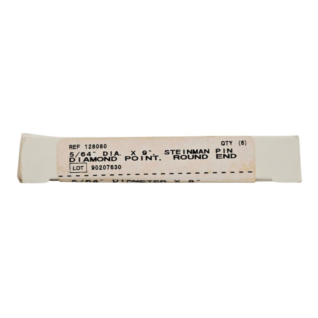 Smith & Nephew Richards 128080 Steinmann Pin 5/64" x 9" Diamond Point Round End BX/6