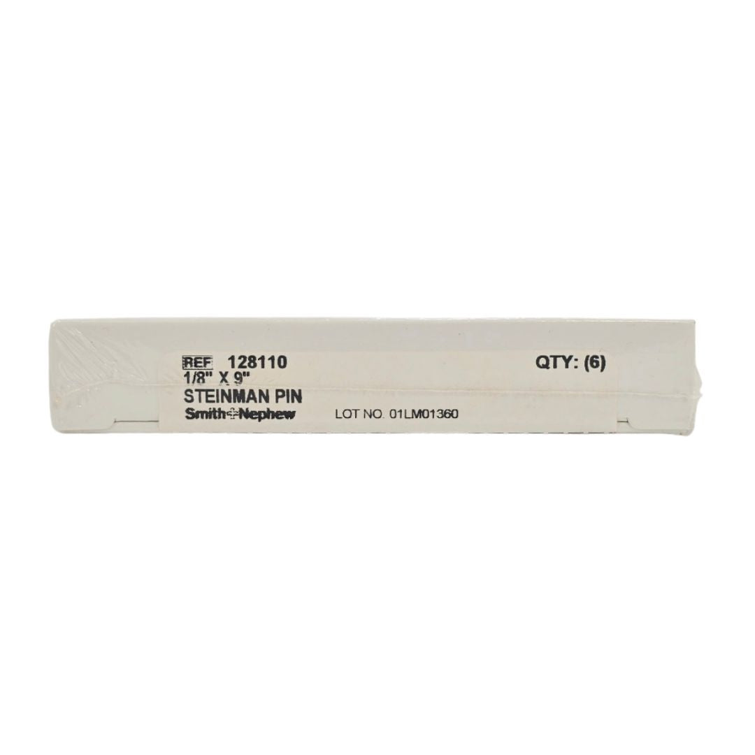 Smith & Nephew Richards 128110 Steinmann Pin 1/8" x 9" Diamond Point Round End BX/6