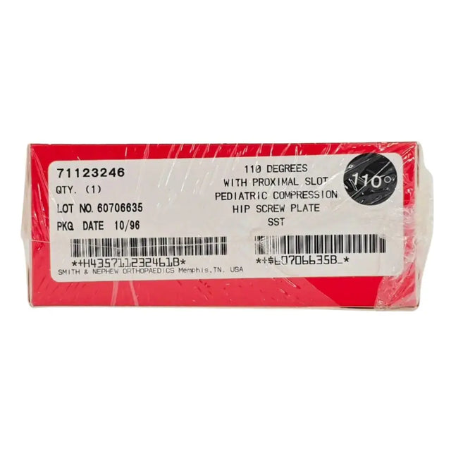 Smith & Nephew Richards 71123246 Pediatric Compression Hip Screw Plate w/ Proximal Slot 110° BX/1 Smith & Nephew Richards