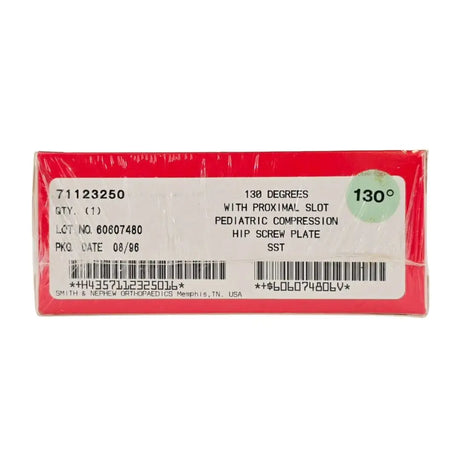 Smith & Nephew Richards 71123250 Pediatric Compression Hip Screw Plate w/ Proximal Slot 130° BX/1 Smith & Nephew Richards