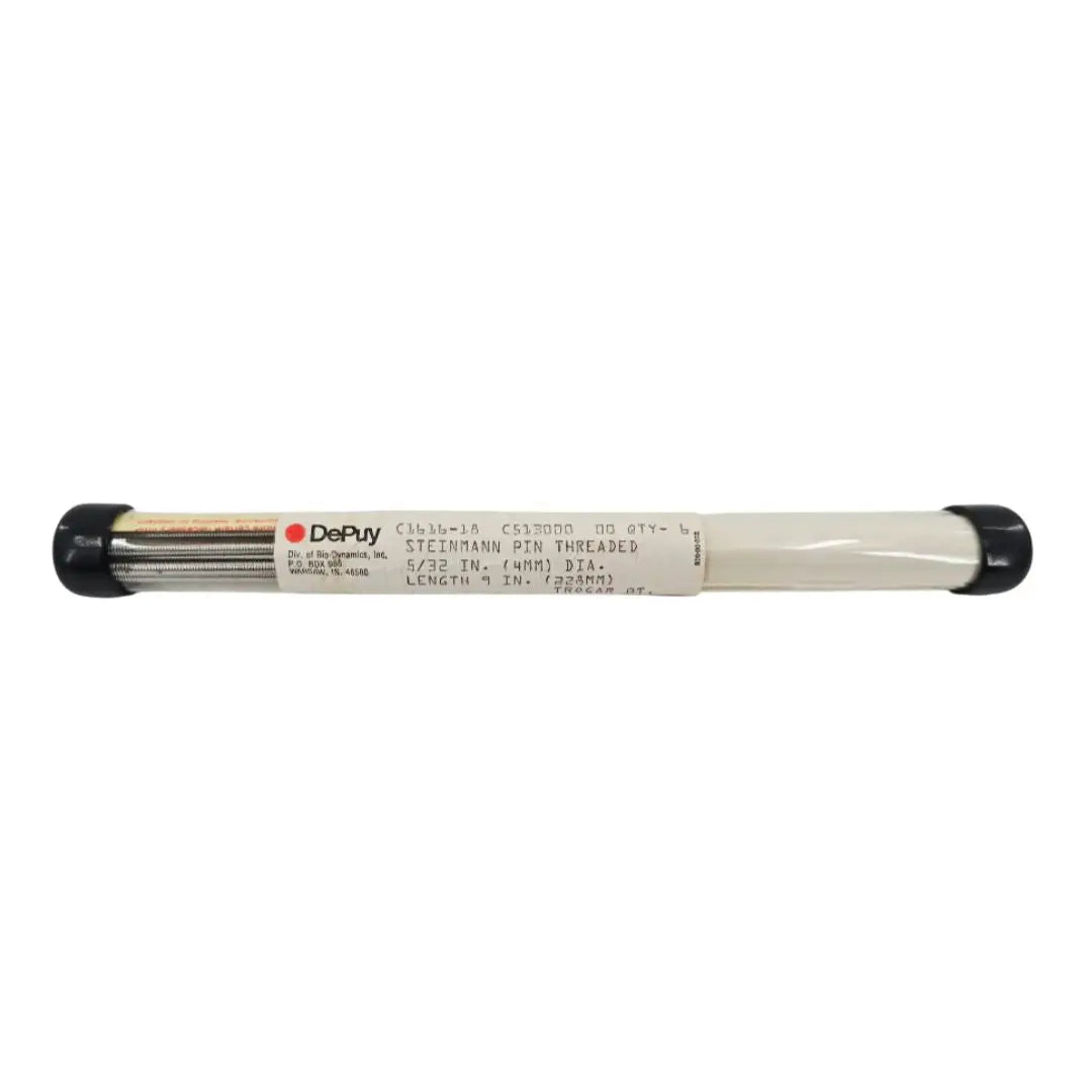 DePuy 1616-18-000 Steinmann Pin Threaded Trocar Point 5/32" x 9" PK/6 DePuy