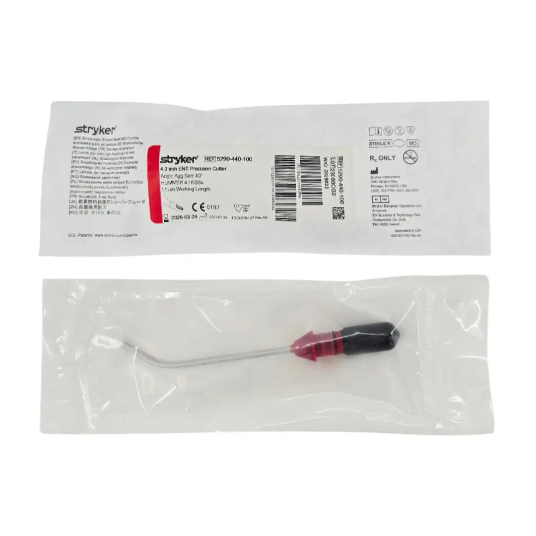 Stryker 5290-440-100 ENT Precision Cutter Blade 4.0mm Aggressive Serrated 40° ESSx/Hummer 4 1/EA Stryker