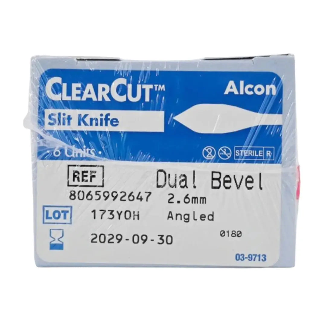 Alcon 8065992647 ClearCut Slit Knife Dual Bevel 2.6mm Angled 6/BX Alcon