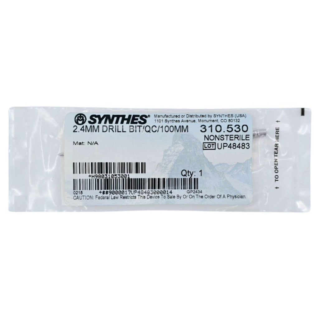 Synthes 310.530 2.4mm Drill Bit/QC/100mm