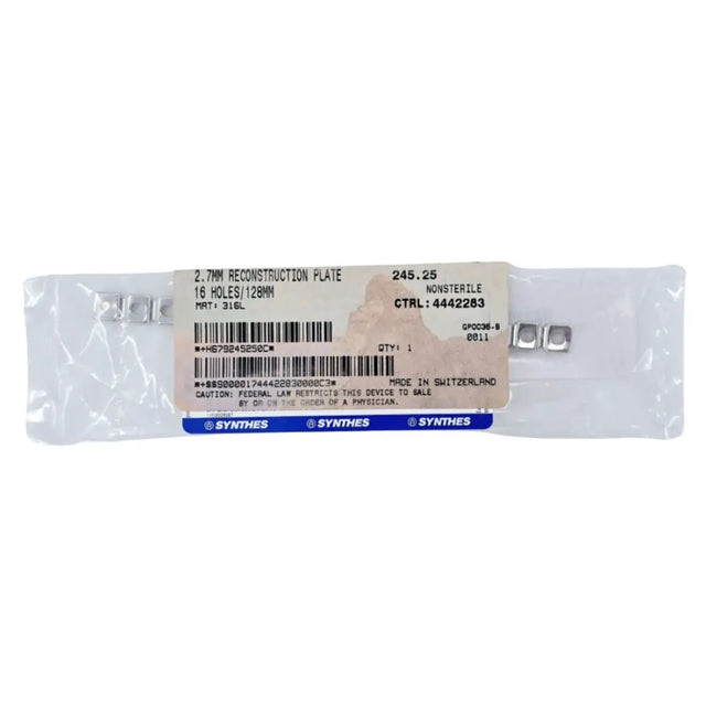 Synthes 245.25 2.7mm Reconstruction Plate 16 Holes/128mm Synthes