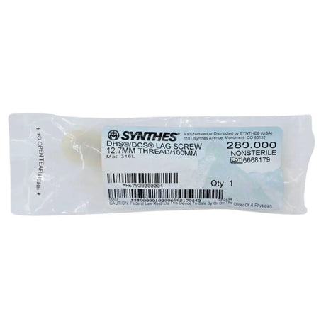 Synthes 280.000 DHS/DCS Lag Screw 12.7mm Thread/100mm Synthes
